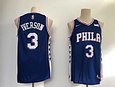 76ers 3 Allen Iverson Blue Nike Swingman Jersey,baseball caps,new era cap wholesale,wholesale hats